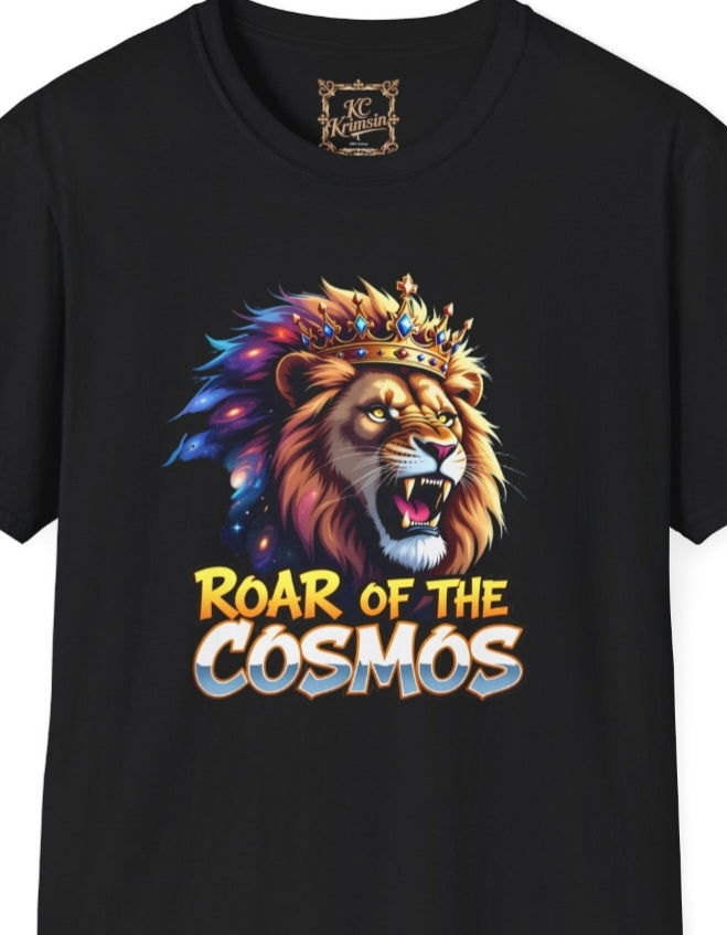 Roar of the Cosmos, King Lion tee, Unisex Softstyle T-Shirt