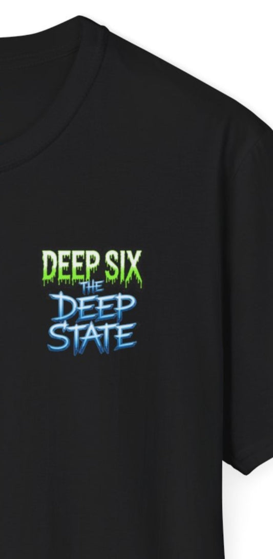 DEEP SIX the DEEP STATE pocket style double side tee, Unisex Softstyle T-Shirt
