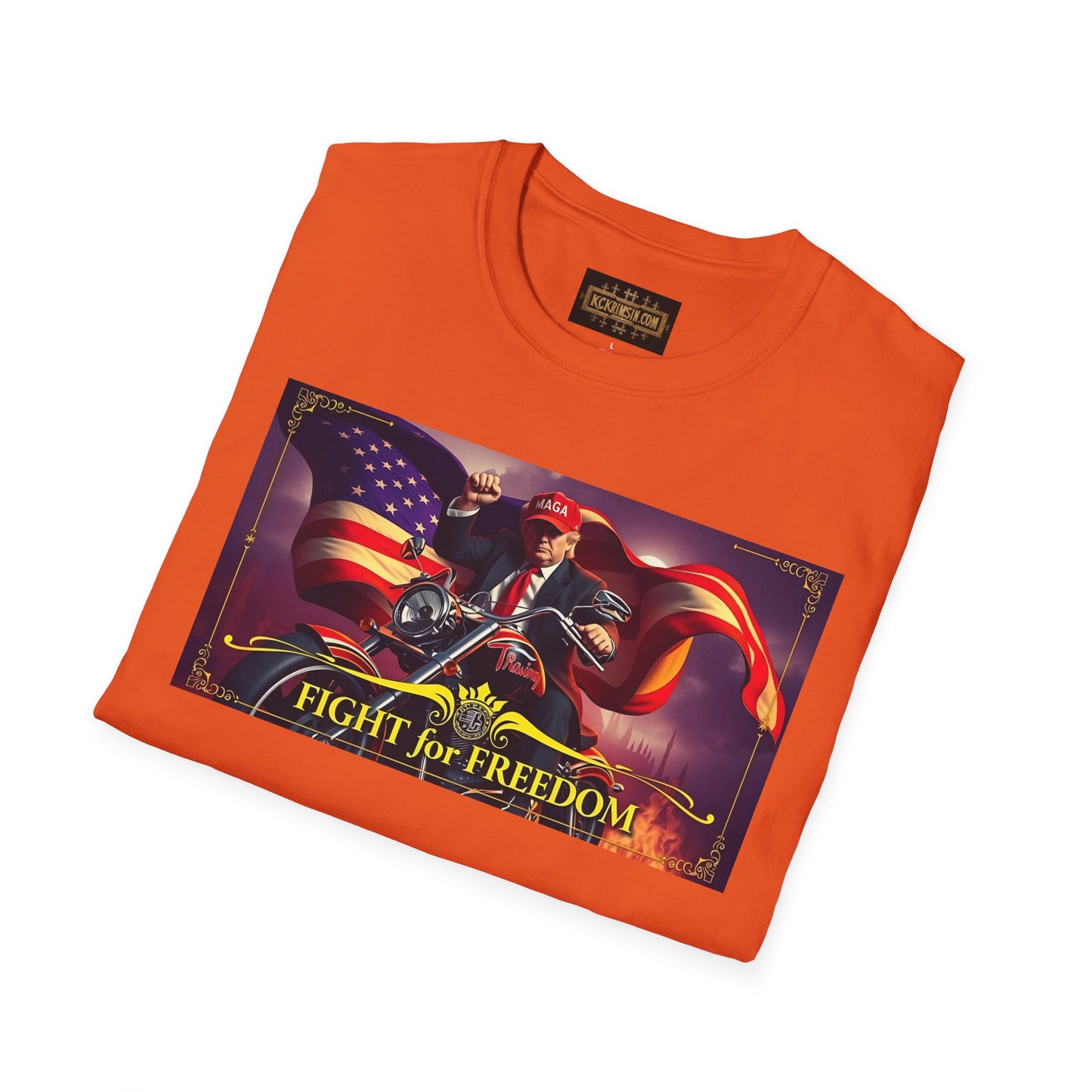 Graphic Tee - Donald Trump Fight for Freedom Motorcycle Shirt by KC KRIMSIN (Copy)