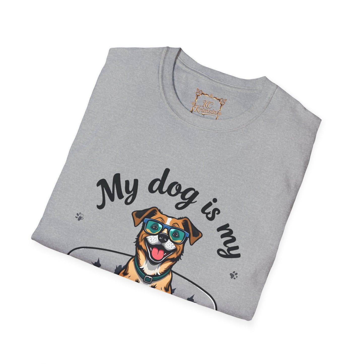 MY DOG IS MY THERAPIST funny tee, Unisex Softstyle T-Shirt