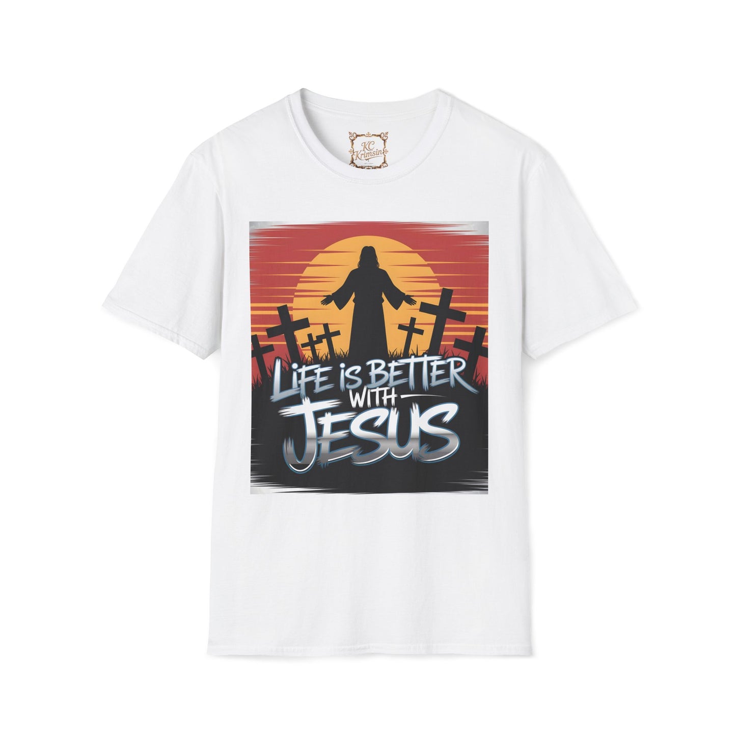 Life Is Better with Jesus Christian T-Shirt — Bold Silhouette Design