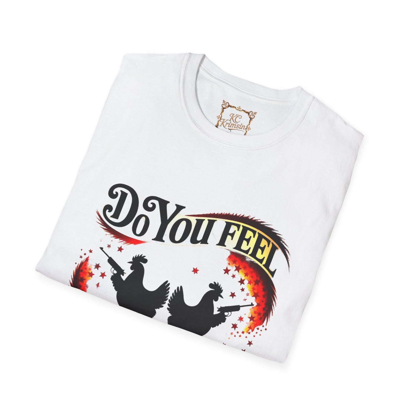 Do you feel CLUCKY? funny chicken tee, Unisex Softstyle T-Shirt