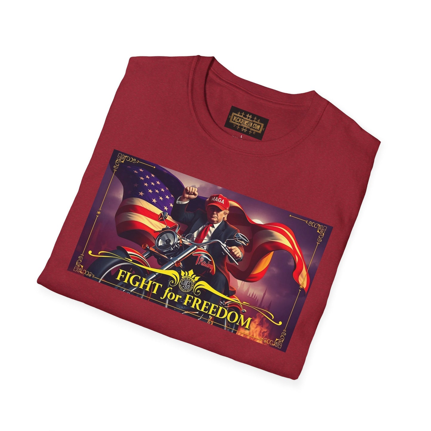 Graphic Tee - Donald Trump Fight for Freedom Motorcycle Shirt by KC KRIMSIN (Copy)