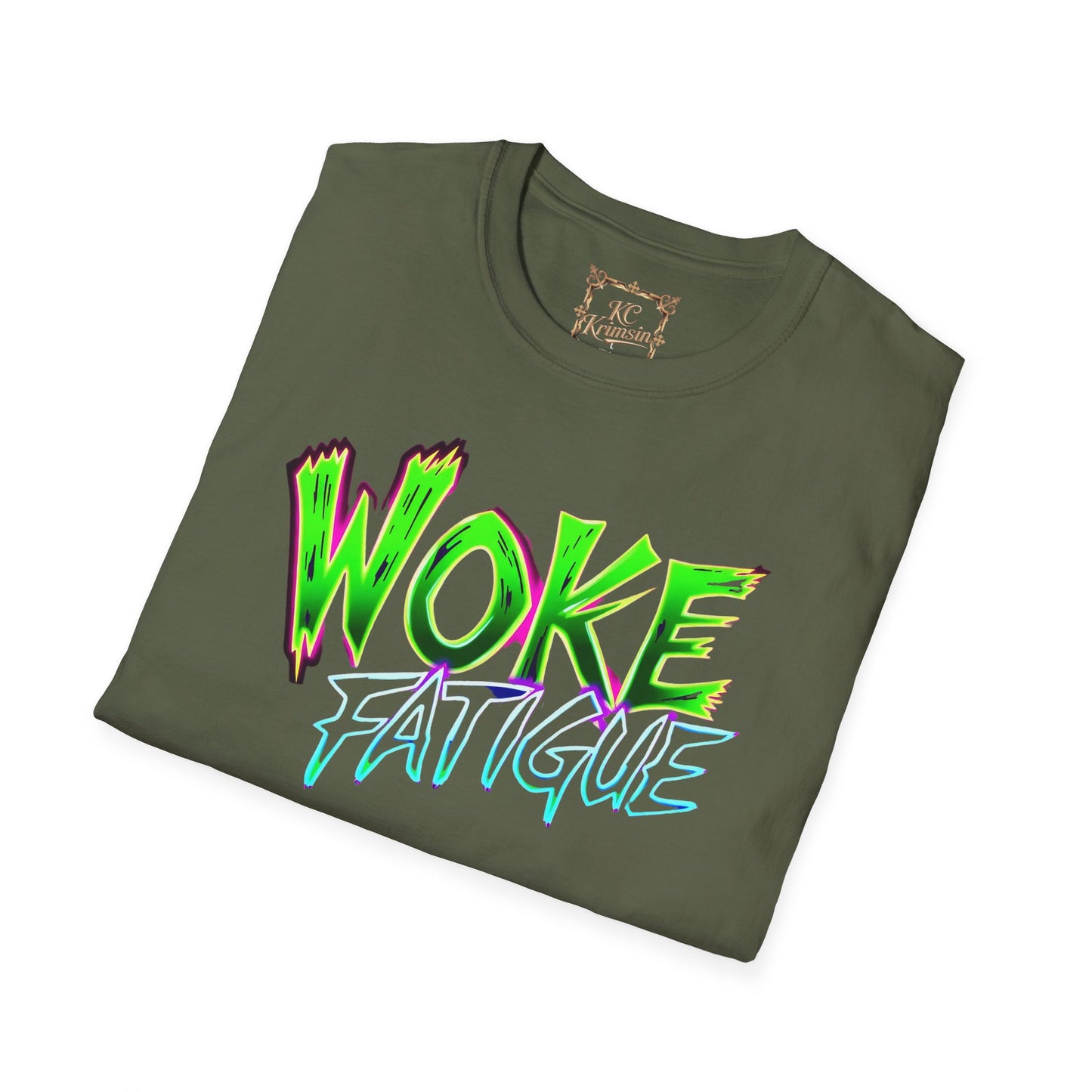WOKE FATIGUE tee, Unisex Softstyle T-Shirt