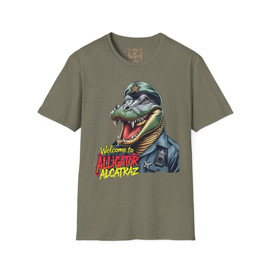 Alligator Alcatraz tee, by KC KRIMSIN Unisex Softstyle T-Shirt