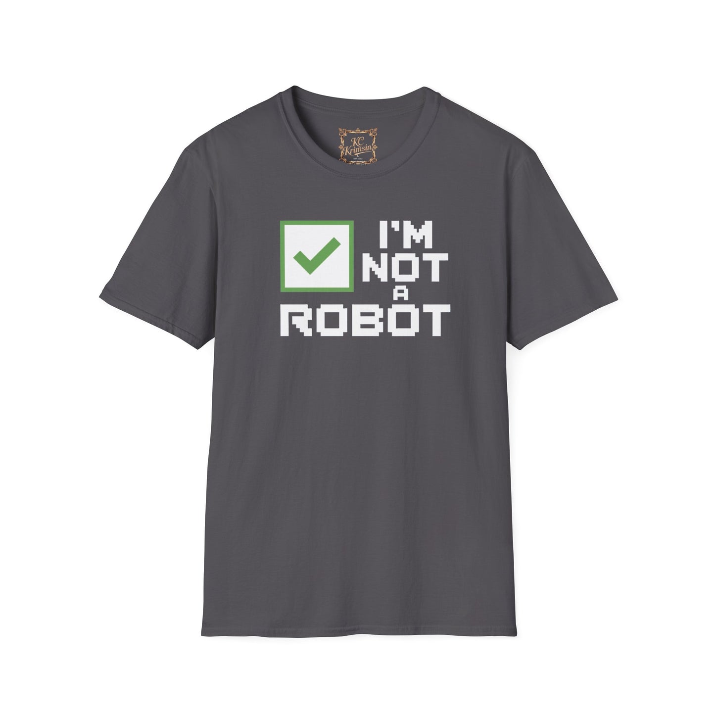 "I'm not a robot" funny tee, Unisex Softstyle T-Shirt