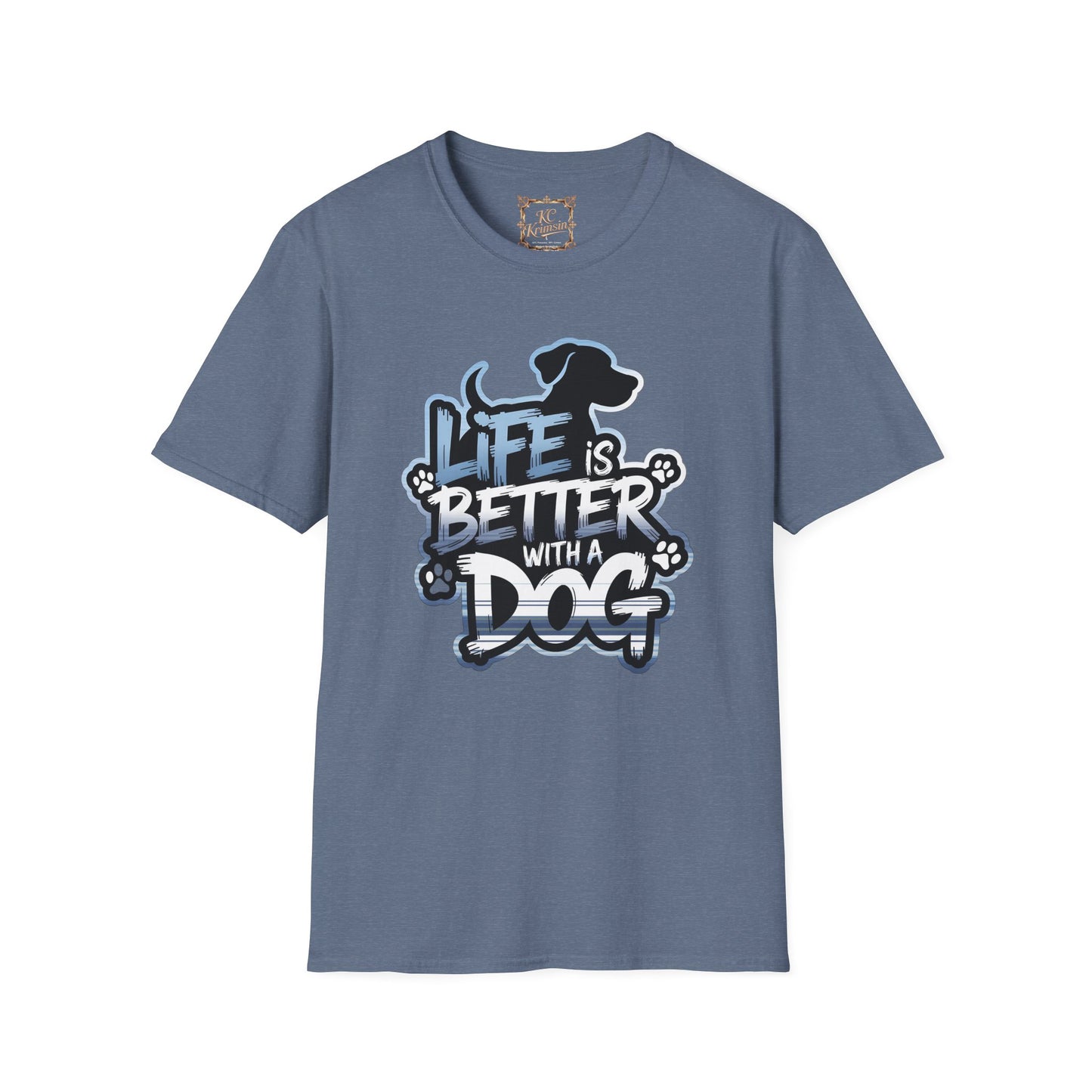 LIFE IS BETTER WITH A DOG tee, Unisex Softstyle T-Shirt
