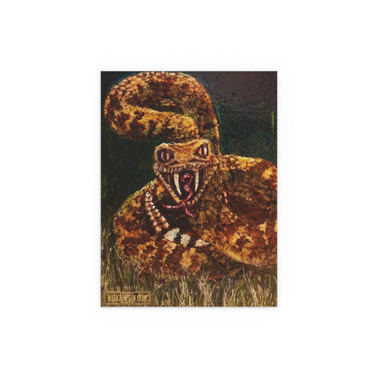 Desert Western Diamondback Rattlesnake Silk Poster — Southwest Fantasy