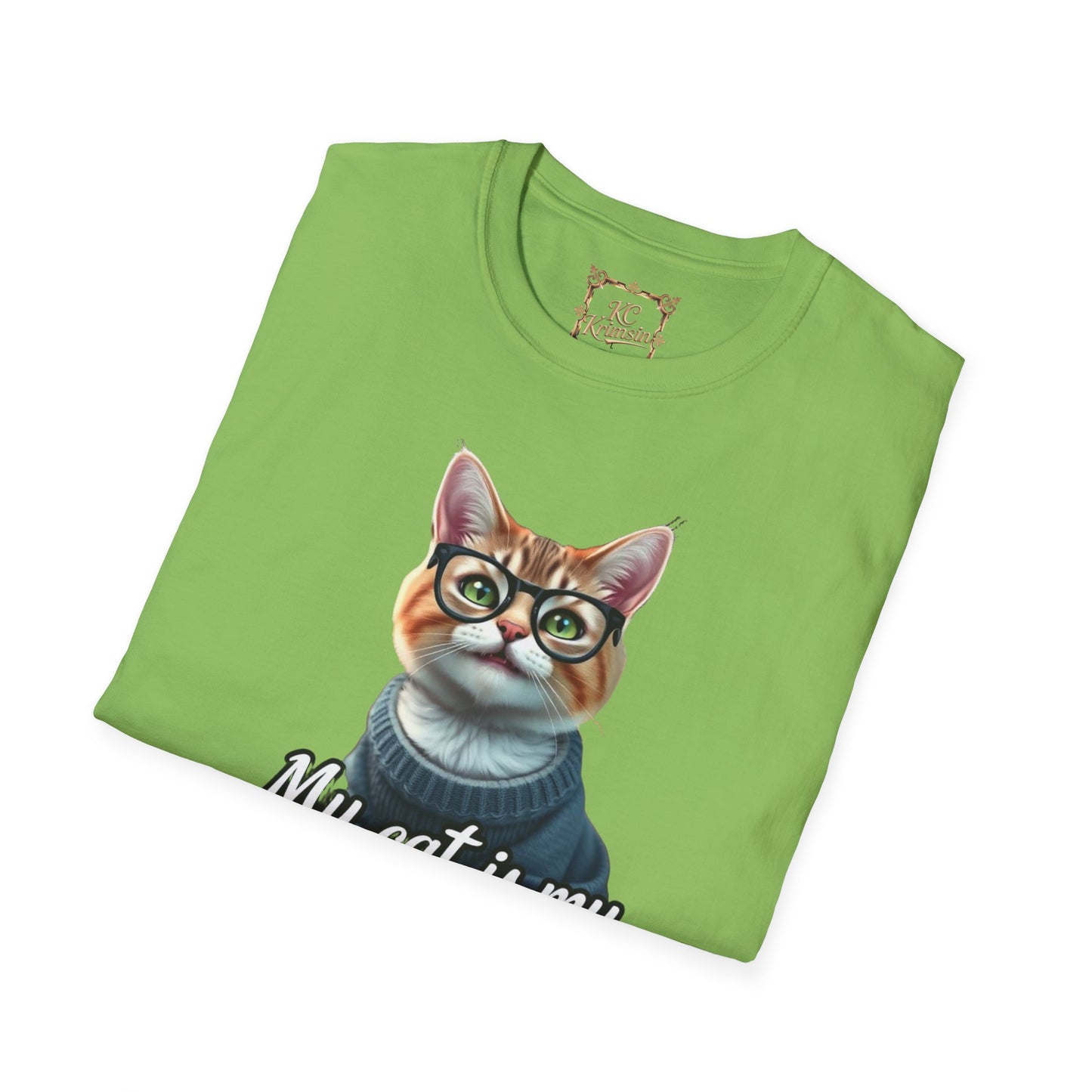 MY CAT IS MY THERAPIST funny tee, Unisex Softstyle T-Shirt