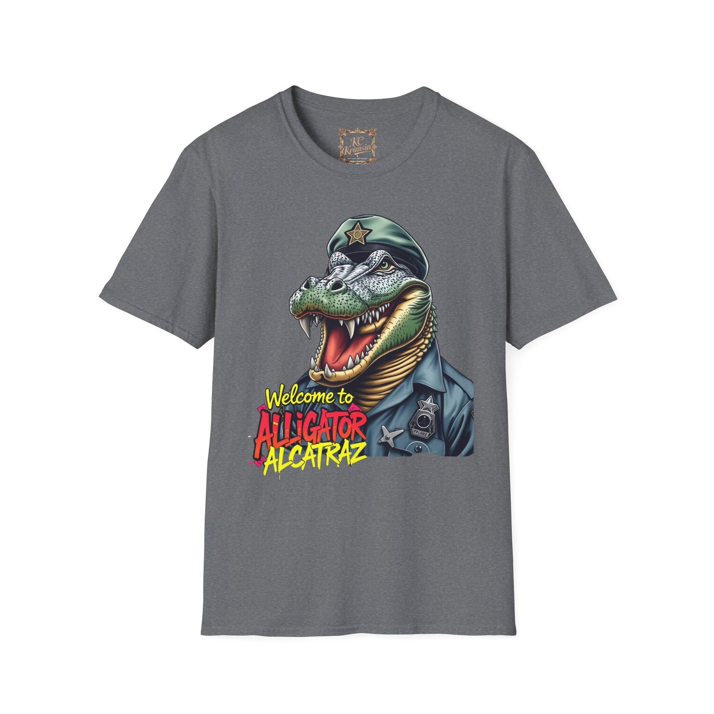 Alligator Alcatraz tee, by KC KRIMSIN Unisex Softstyle T-Shirt