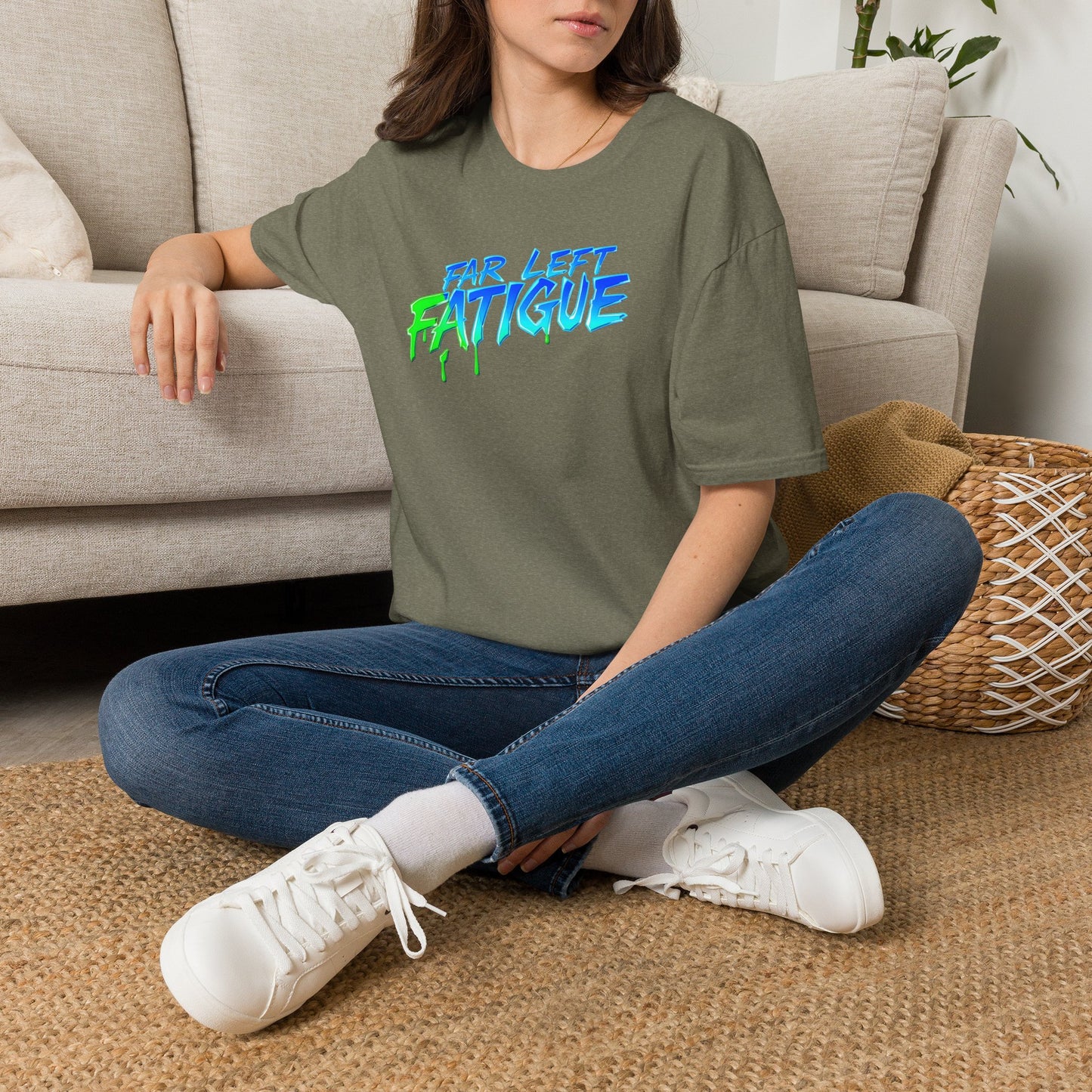 Far Left Fatigue  tee, Unisex Softstyle T-Shirt