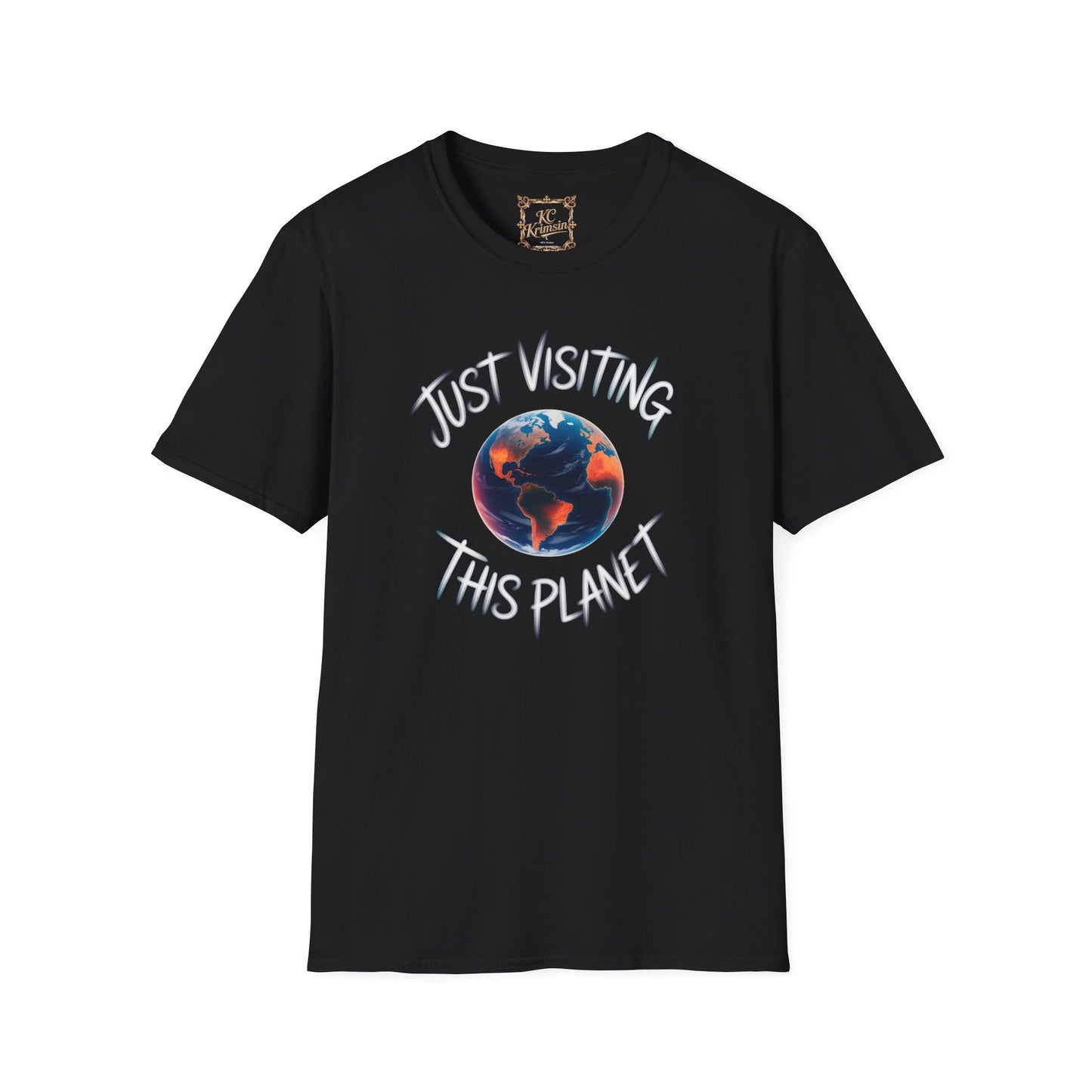 Just Visiting This Planet tee, Unisex Softstyle T-Shirt
