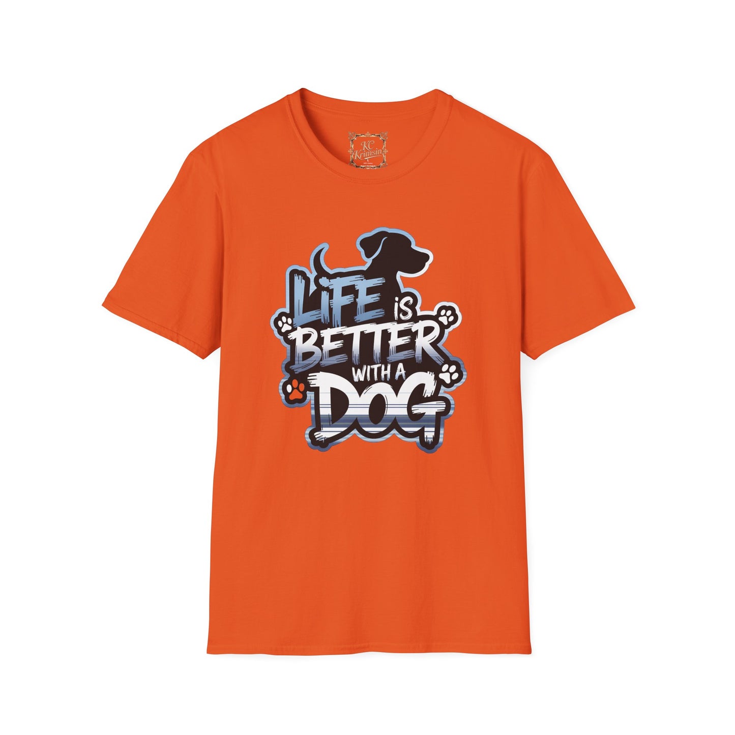 LIFE IS BETTER WITH A DOG tee, Unisex Softstyle T-Shirt
