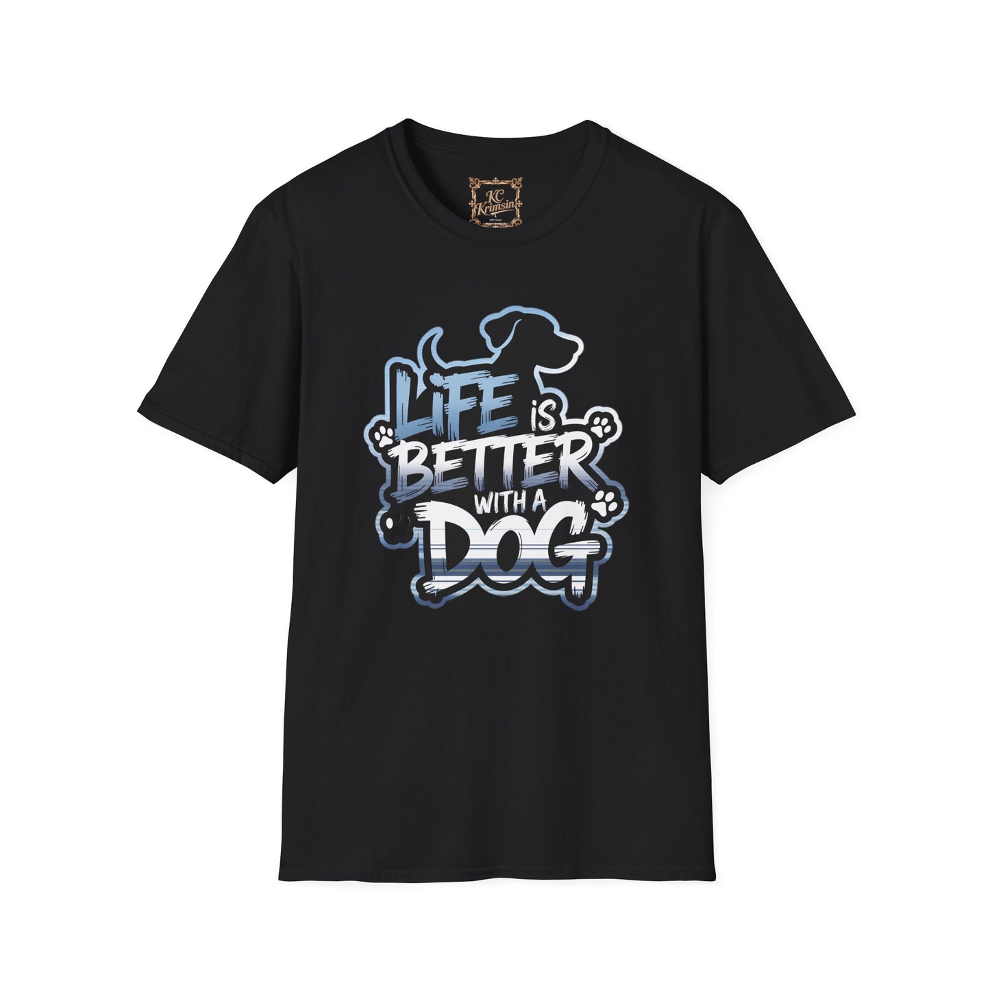 LIFE IS BETTER WITH A DOG tee, Unisex Softstyle T-Shirt