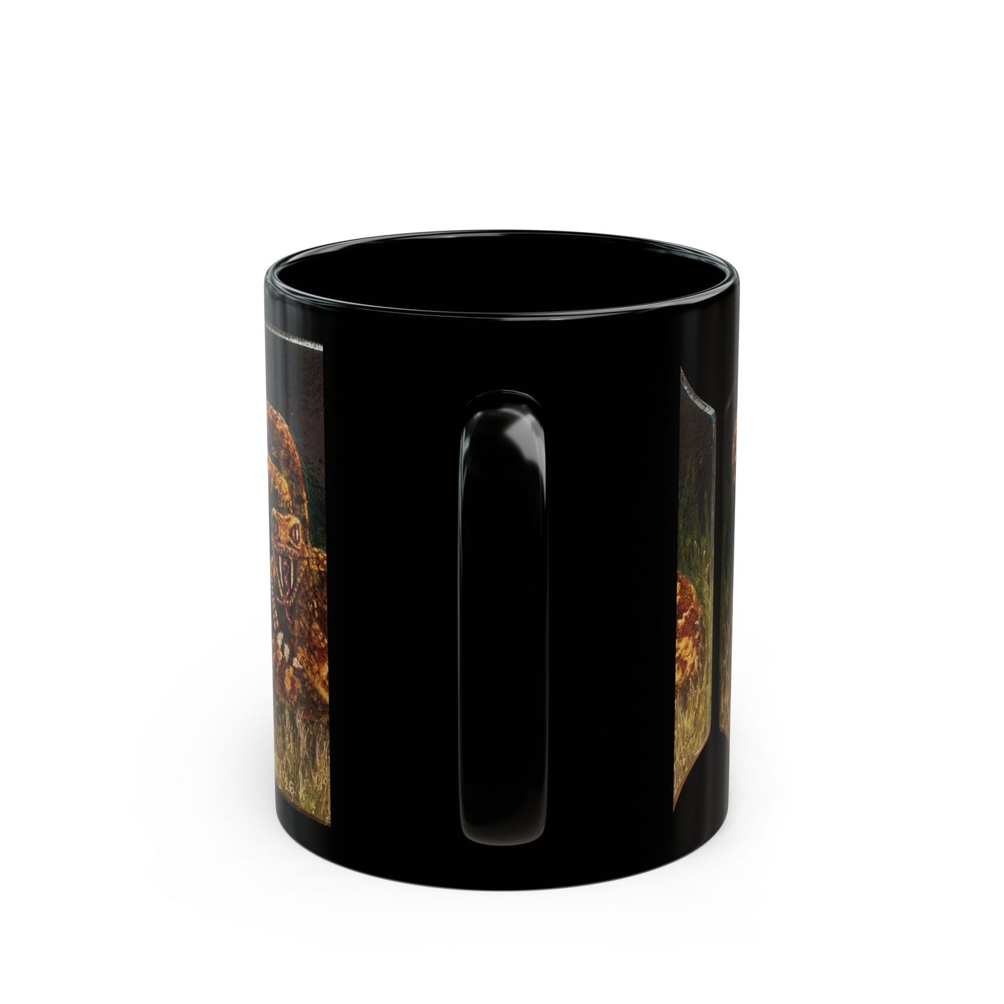 Black Ceramic Mug — Vintage Rattlesnake Spirit of the Southwest  Coffee Cup