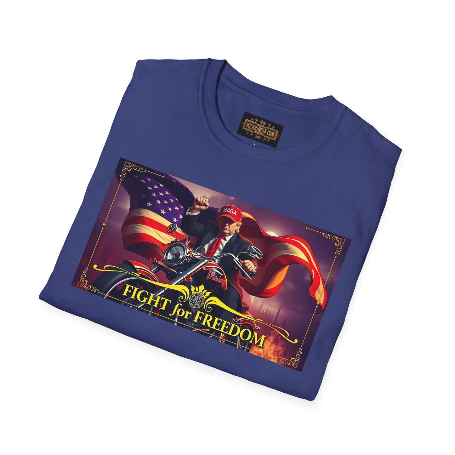 Graphic Tee - Donald Trump Fight for Freedom Motorcycle Shirt by KC KRIMSIN (Copy)