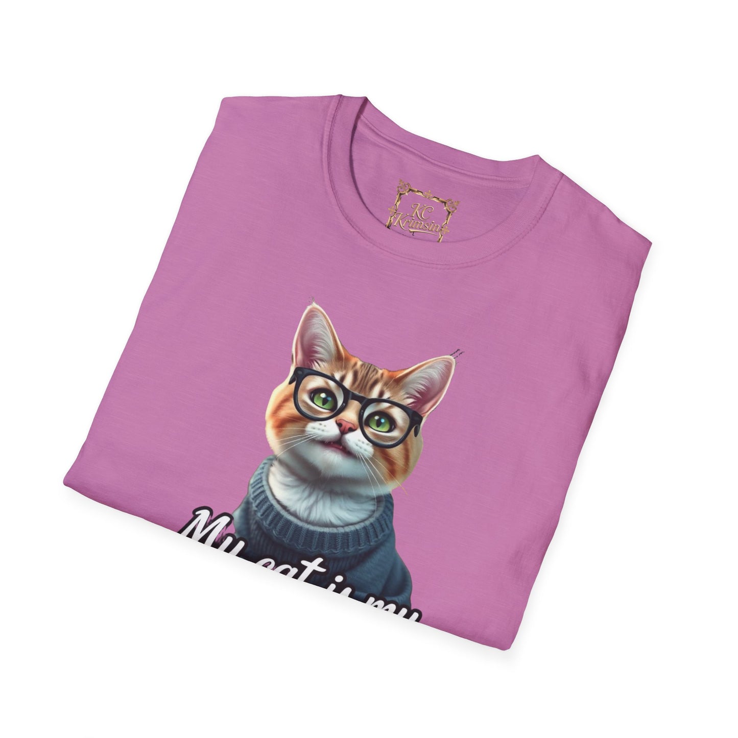 MY CAT IS MY THERAPIST funny tee, Unisex Softstyle T-Shirt