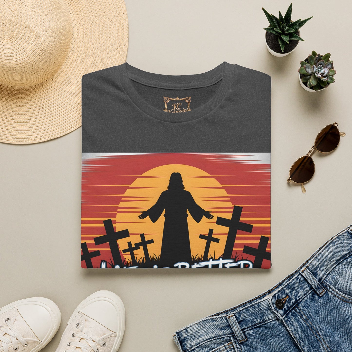Life Is Better with Jesus Christian T-Shirt — Bold Silhouette Design