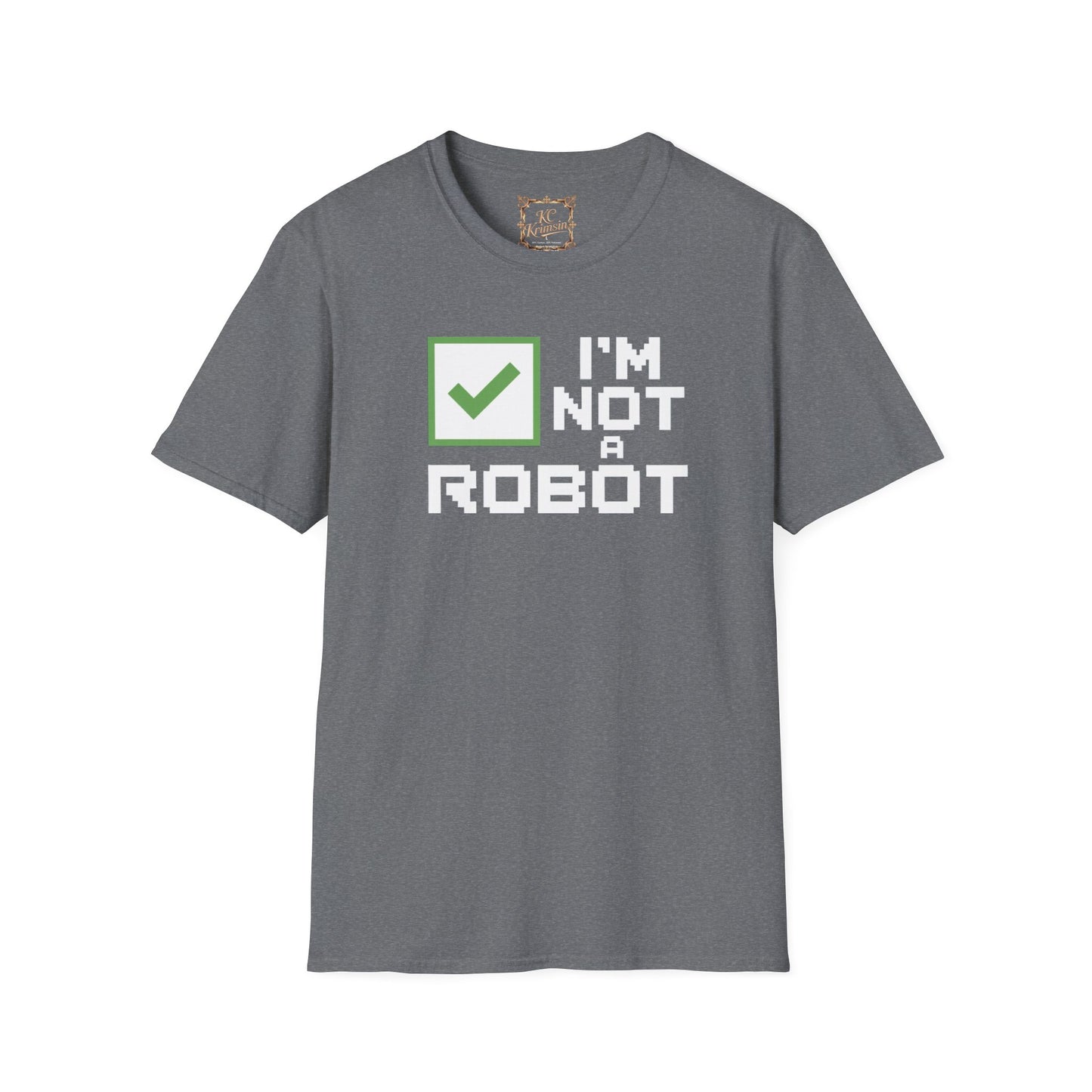 "I'm not a robot" funny tee, Unisex Softstyle T-Shirt
