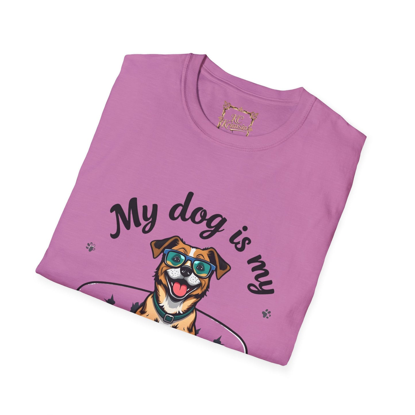 MY DOG IS MY THERAPIST funny tee, Unisex Softstyle T-Shirt