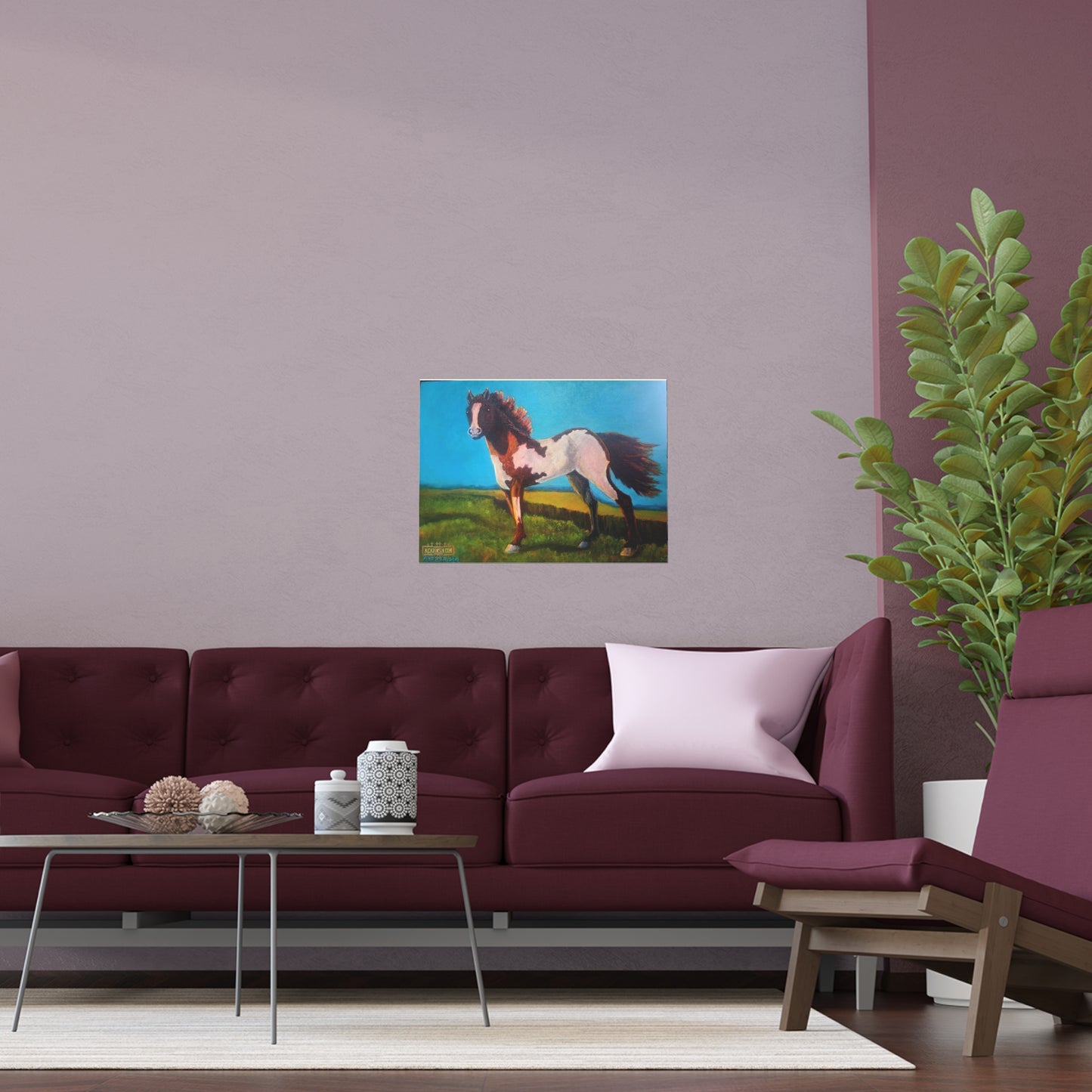 Wildfire Mustang Horse Desert Silk Poster — Southwest Fantasy Acrylic Print
