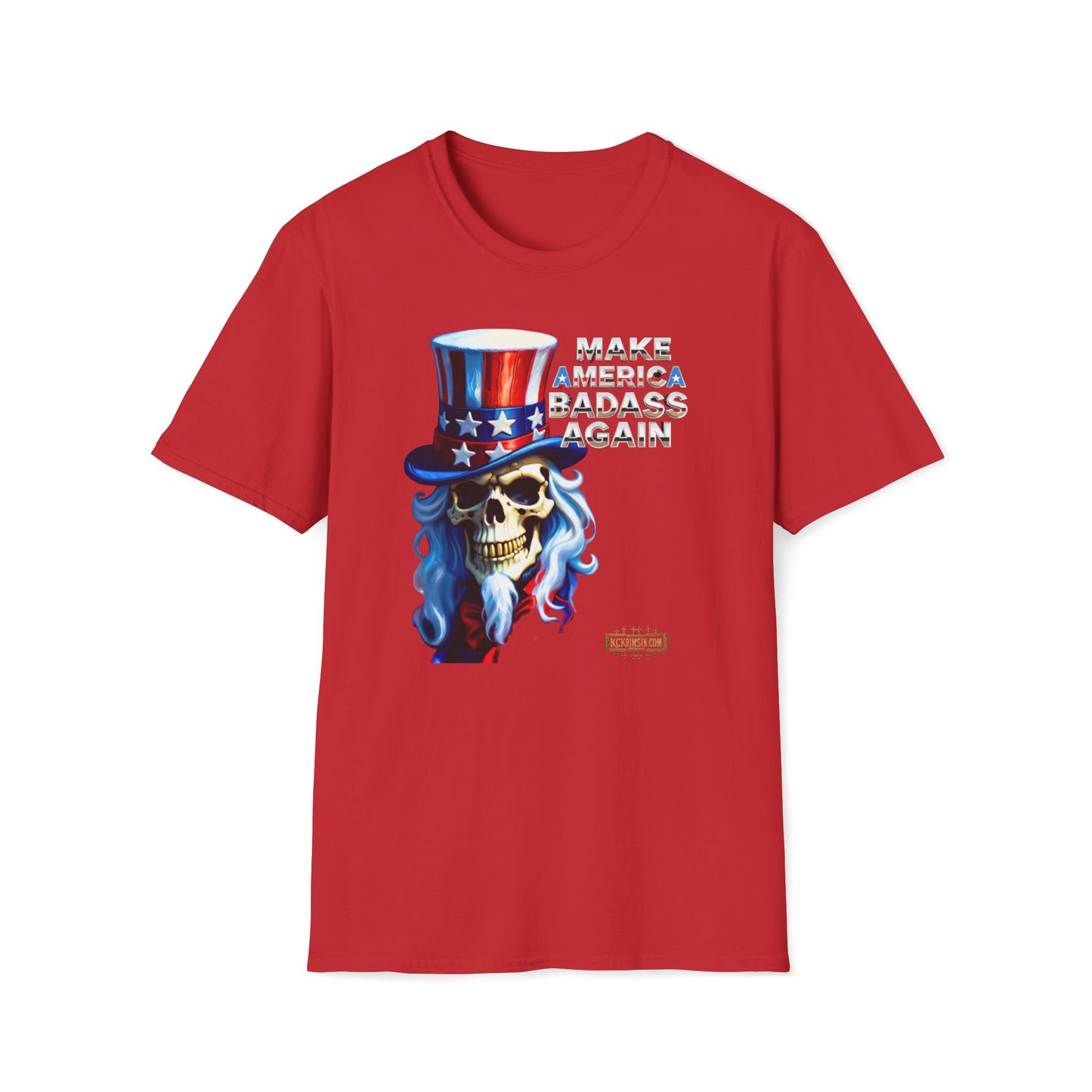 Graphic Tee Make America BADASS Again Uncle Sam Skull