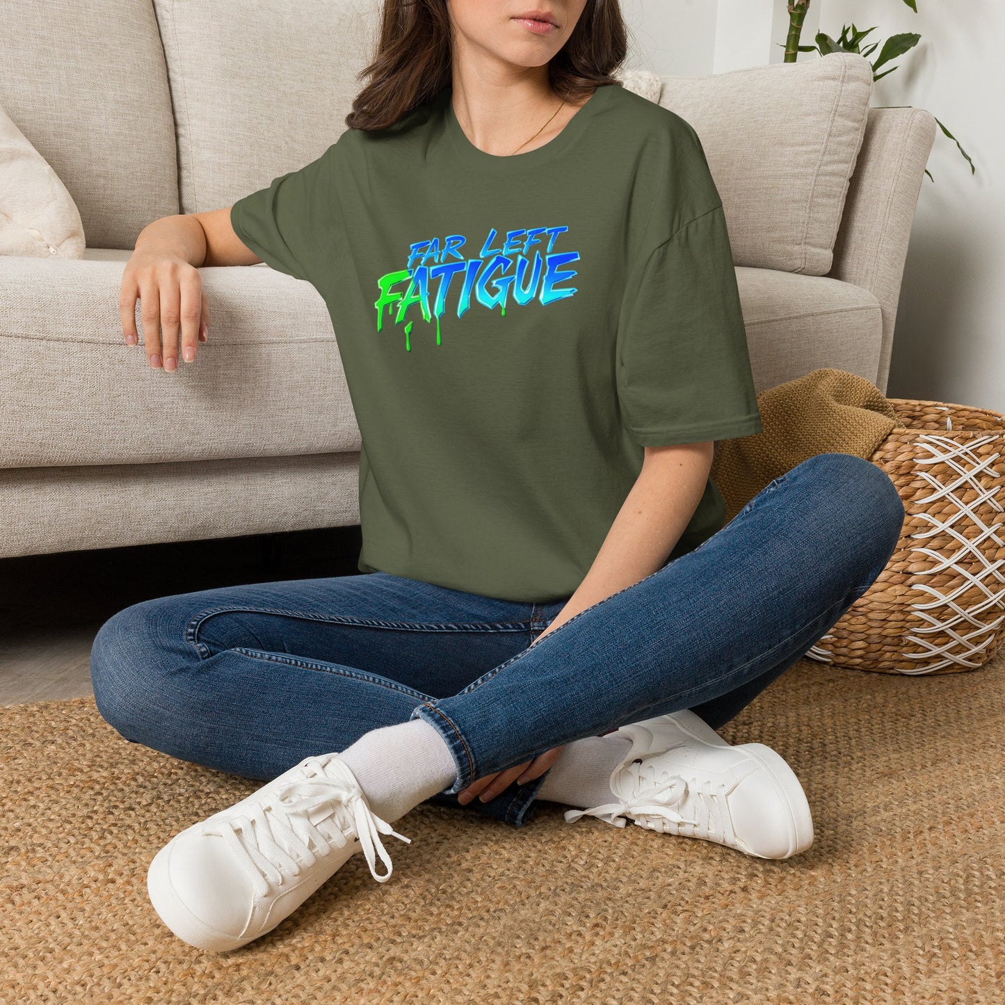 Far Left Fatigue  tee, Unisex Softstyle T-Shirt