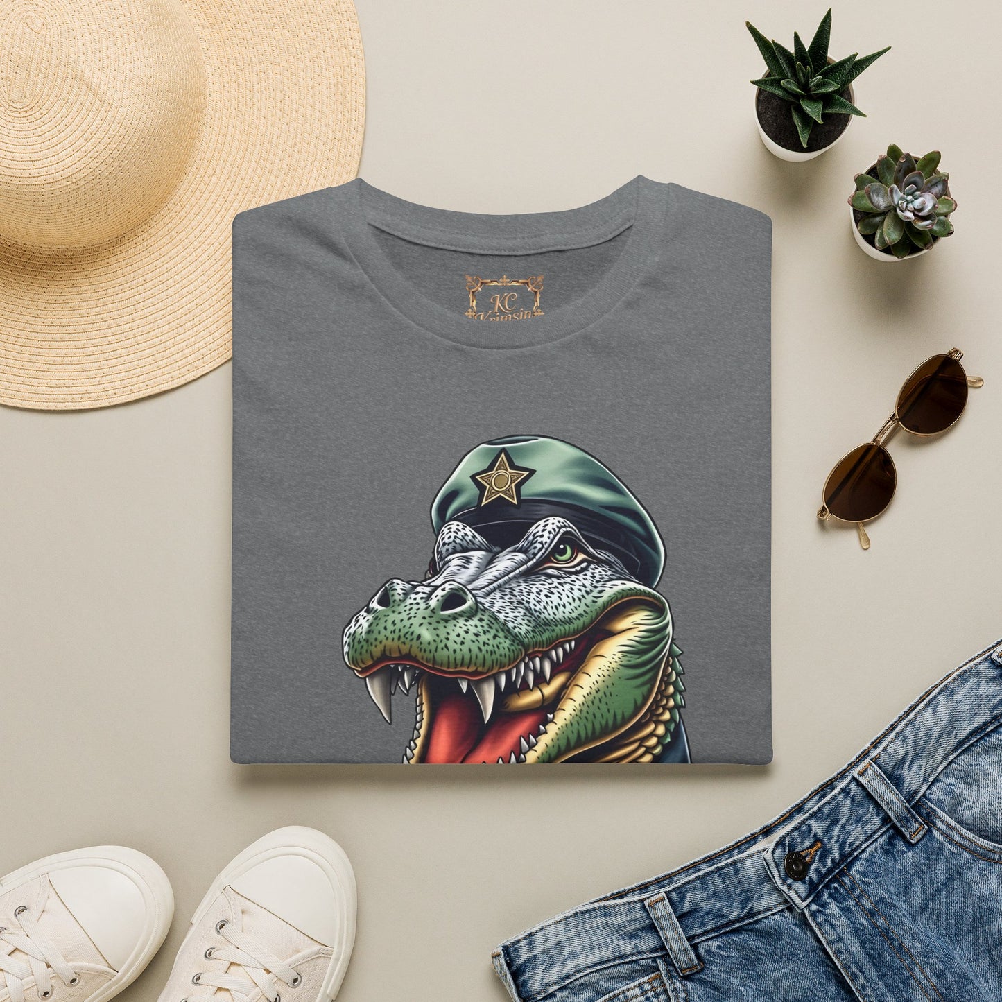 Alligator Alcatraz tee, by KC KRIMSIN Unisex Softstyle T-Shirt