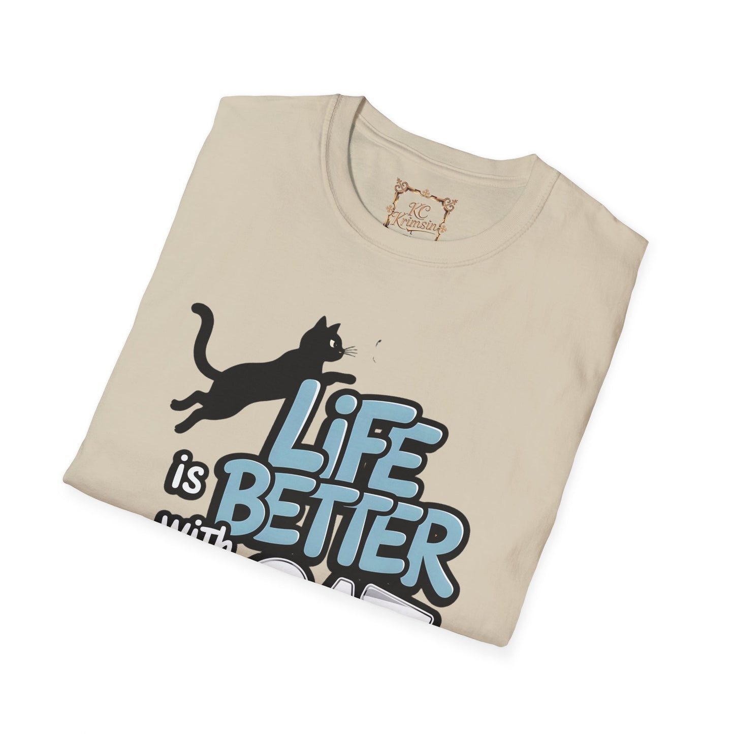 "Life is better with a Cat" tee, Unisex Softstyle T-Shirt