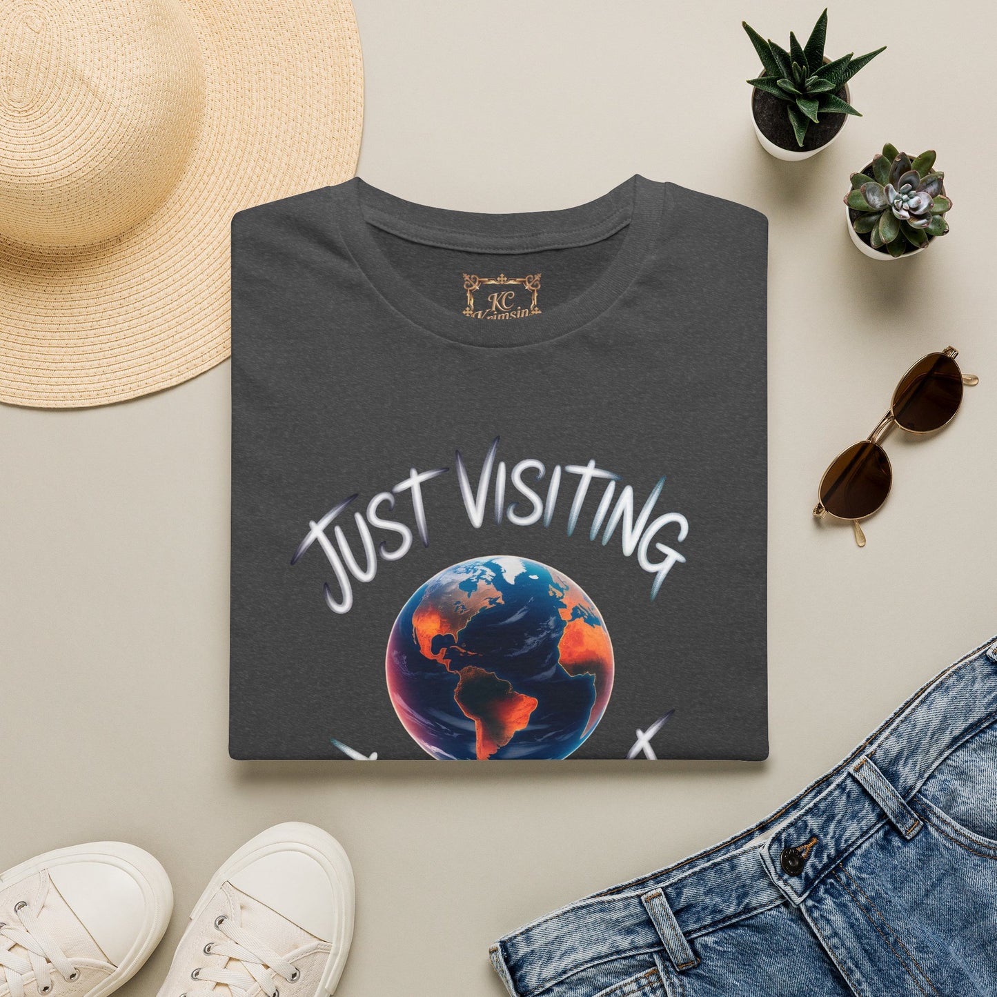 Just Visiting This Planet tee, Unisex Softstyle T-Shirt