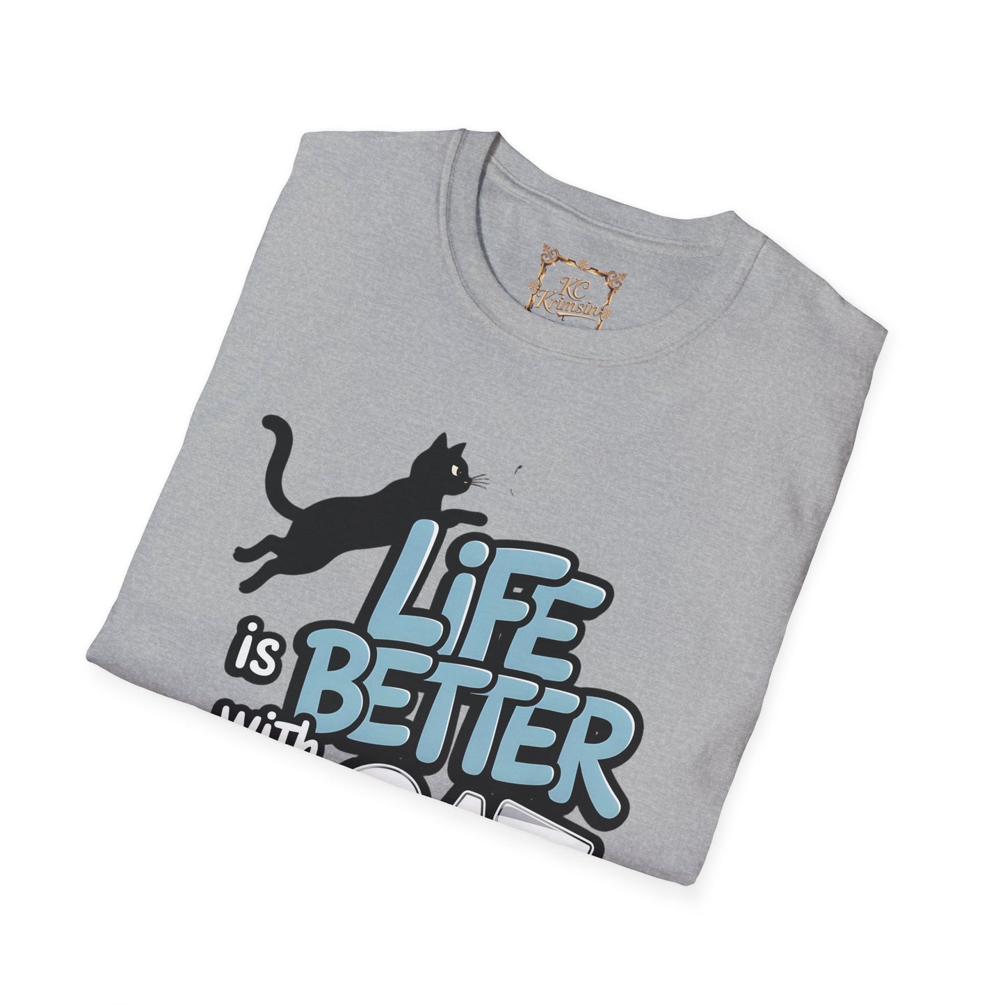 "Life is better with a Cat" tee, Unisex Softstyle T-Shirt